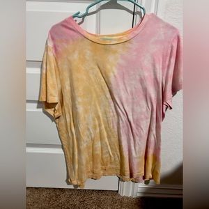 Tie dye, short sleeved top